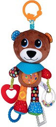 Играчка за закачане BaliBazoo Teddy - С гризалки и дрънкалка — 81132