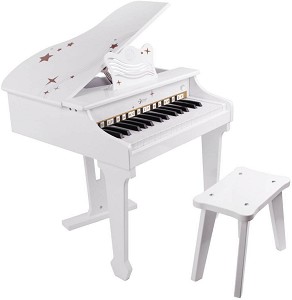 Дървен роял със стол Classic World - Детски музикален инструмент — CW54273