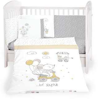 Бебешки спален комплект 6 части Kikka Boo - За легла 60 x 120 или 70 x 140 cm, от серията Joyful Mice - продукт