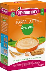 Инстантна млечна каша с бишкоти Plasmon - 250 g, за 6+ месеца - продукт