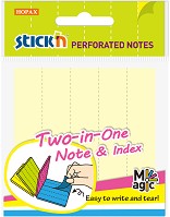 Самозалепващи листчета и индекси 2 в 1 Stick'n - 80 листчета с размери 7.6 x 7.6 cm - 