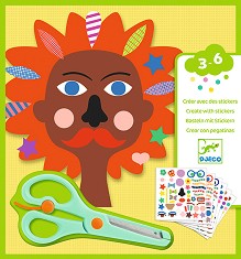 Декорирай със стикери - Прически - Творчески комплект — Djeco DJ09045