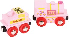Дървено розово влакче Bigjigs Toys — BJT412