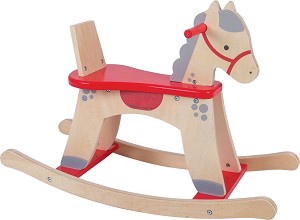 Дървена люлка за яздене Bigjigs Toys - Конче — BJ230