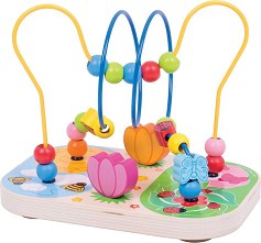 Дървен лабиринт Bigjigs Toys - Цветна градина — BB128