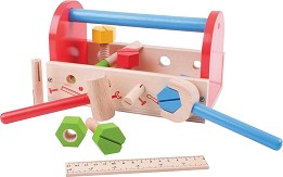 Дървена кутия с инструменти Bigjigs Toys — BJ688