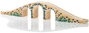 Дървен мост за влакова композиция Bigjigs Toys - От серията Rail — BJT111