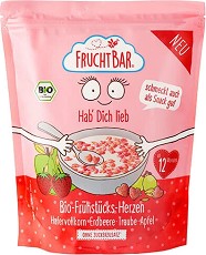Био зърнена закуска с ягода FruchtBar - 125 g, за 12+ месеца - продукт