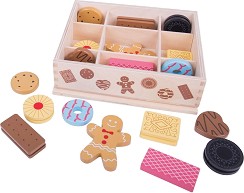 Детска дървена кутия с бисквити Bigjigs Toys — BJ470