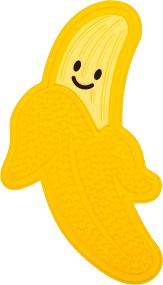 Интерактивна подложка за хранене Kobe Banana Lick Mat - 12 × 21,5 × 1,25 см