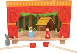 Дървен куклен театър с магнити Bigjigs Toys — BJ948