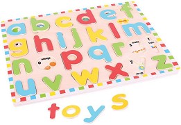 Дървен комплект Bigjigs Toys - Английската азбука — BJ757