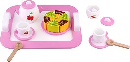 Детски дървен сервиз за чай Tooky Toy - Черешки — TKI012