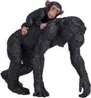 Фигурка на шимпанзе с бебе Mojo - От серията Wildlife — 387264