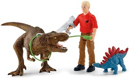 Фигурки за игра Лов на тиранозавър - Schleich - От серията Dinosaurs — 41465