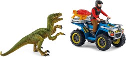 Фигури за игра Бягство от велосираптор - Schleich - От серията Dinosaurs — 41466