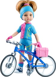 Кукла Даша - 32 cm - Комплект с велосипед от серията Paola Reina: Amigas — 04654