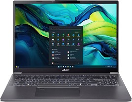  Acer Aspire 16 A16-71M-70ER - Intel Core Ultra 7 155H 1.4 GHz, 16" IPS 2048 x 1200, 120 Hz, 16 GB LPDDR5X, 512 GB SSD, No OS - 
