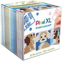 Мозайка в рамка Кученца - Pixelhobby - Творчески комплект — 24219