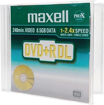 DVD+R DL Maxell 8.5 GB - Със скорост на записване до 8x - 