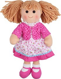 Парцалена кукла Беки - Bigjigs Toys - С височина 35 cm — BJD053