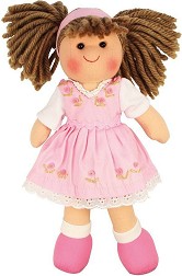 Парцалена кукла Роуз- Bigjigs Toys - С височина 28 cm — BJD007