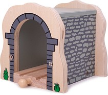 Дървен сив тунел Bigjigs Toys - От серията Rails — BJT120
