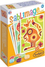Рисуване с цветен пясък Sentosphere - Животни - Творчески комплект от серията Sablimage — 8102