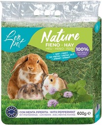 Сено за зайчета и гризачи Leopet - 600 г, с мента, от серията Nature