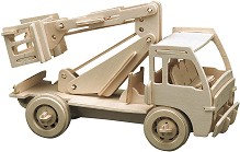Камион с вишка - Дървен 3D пъзел — Pebaro 863 2