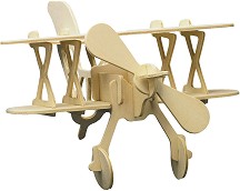 Биплан - Дървен 3D пъзел — Pebaro 850 5