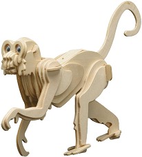 Маймуна - Дървен 3D пъзел — Pebaro 859 2