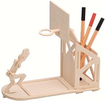 Моливник - Баскетбол - Дървен 3D пъзел — Pebaro 840 3