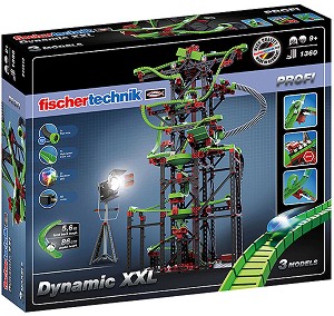 Сглобяема писта за топчета Fischertechnik - Dynamic XXL - Със светлина от серията Profi — 544619