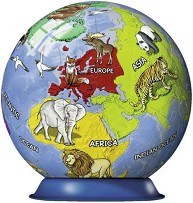 Земята - Пъзел-кълбо от 72 пластмасови части — Ravensburger 11840