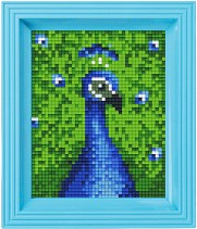 Мозайка в рамка Паун - Pixelhobby - Творчески комплект — 31215