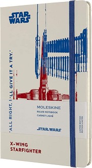 Тефтер Moleskine X-Wing - 13 × 21 см, с широки редове