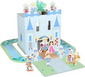 Дървен замък с фигурки - Orange Tree Toys — OTT11393
