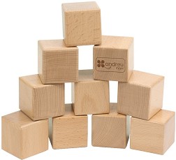 Дървени кубчета Andreu Toys - Със звук — 16112