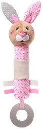 Зайчето Джулия - Писукаща мека играчка с дъвкалка — BabyOno 621
