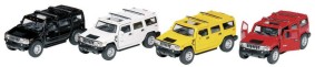 Метален джип Hummer H2 - Goki - С отварящи се врати и pull-back механизъм — 12152