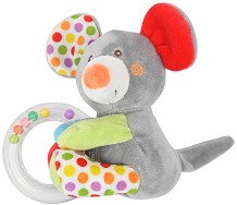 Мишле - Плюшена играчка с дрънкалка — Lorelli 10191370003