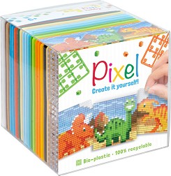 Мозайка в рамка Динозаври - Pixelhobby - Творчески комплект — 29024-Dino