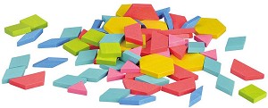 Дървен конструктор Lelin Toys - Комплект от 250 части — L10263