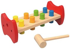 Чукче с наковалня - Детска дървена играчка — Tooky Toy TKB504A