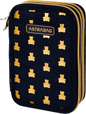 Несесер с ученически пособия - Astra S.A. - С 3 отделения от серията Golden Bears