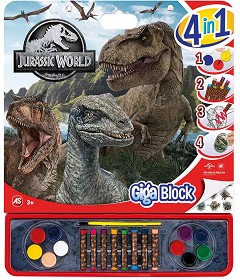 Блокче за оцветяване - As Company - Творчески комплект на тема Jurassic World — 1023-62745