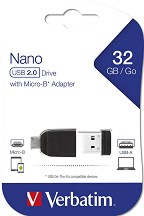 USB 2.0   32 GB Verbatim Nano -  Micro USB OTG    Store 'n' Go - 