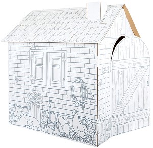 Детска къща от картон за оцветяване Small foot - С размери 87 / 88 / 71 cm — 10015