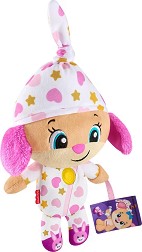 Плюшено куче за гушкане - Fisher Price - Със звуци на български език, от серията Laugh & Learn — JNT87